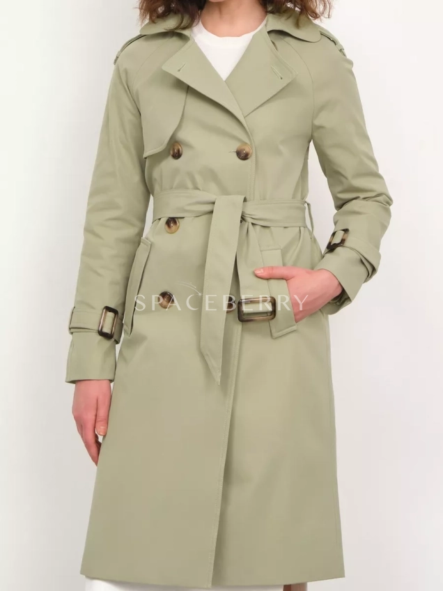 Плащ тренч длинный оверсайз на осень демисезонный